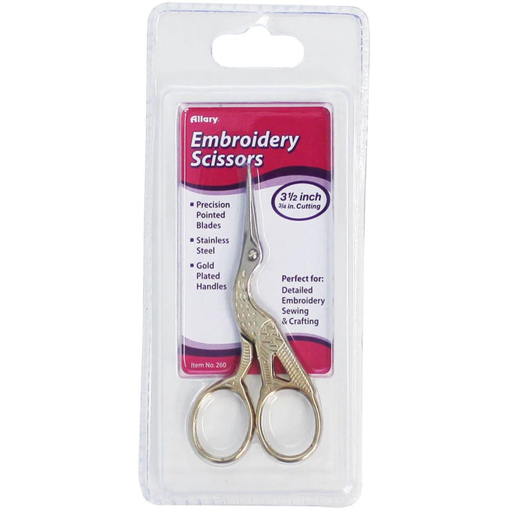 Stork Embroidery Scissors 3.5 - Made in Italy