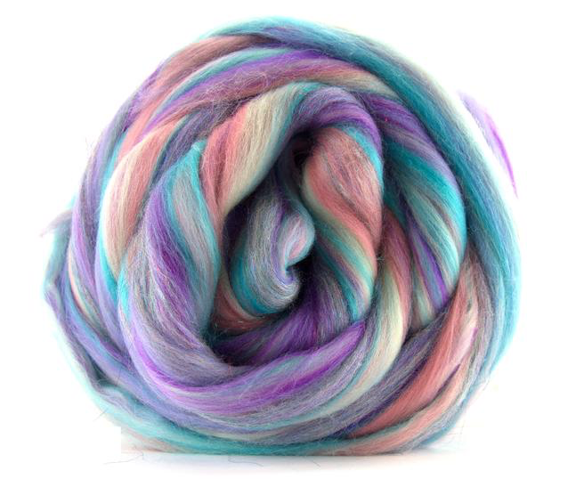 Merino Wool Sparkle Blend Roving by the Ounce - Once Upon A Time