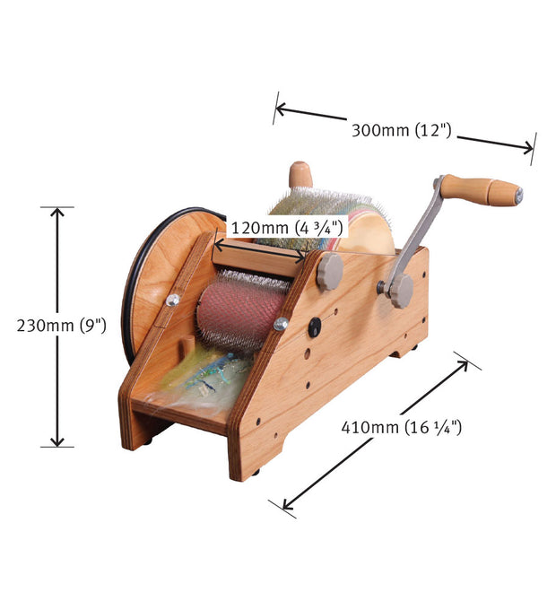 Ashford Wild Drum Carder - 72 PPSI - 10cm / 4" Width