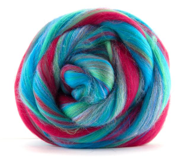 Merino Wool Sparkle Blend Roving by the Ounce - Under The Sea