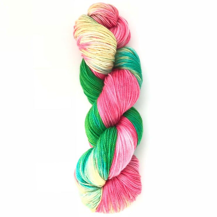 Ceil: Luxe Sock Yarn Tea Rose Colorway Icon Fiber Arts