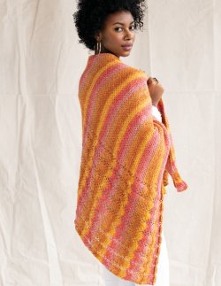 Design 07 - Coral Sunrise Shawl