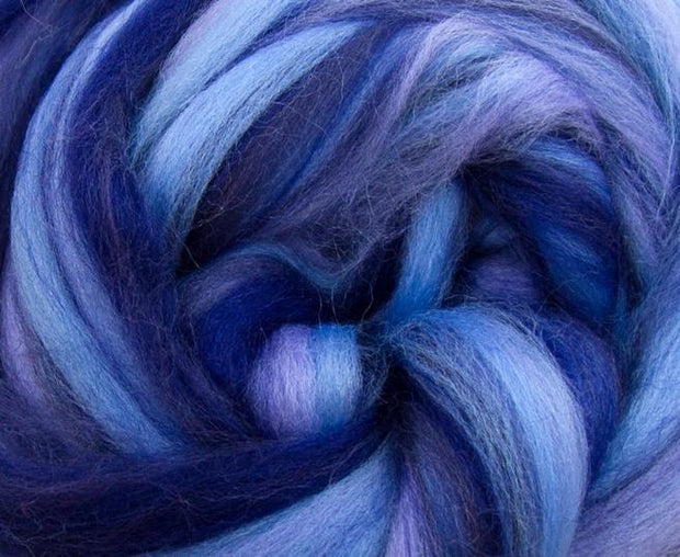Merino Wool Blend Roving by the Ounce - Typhoon