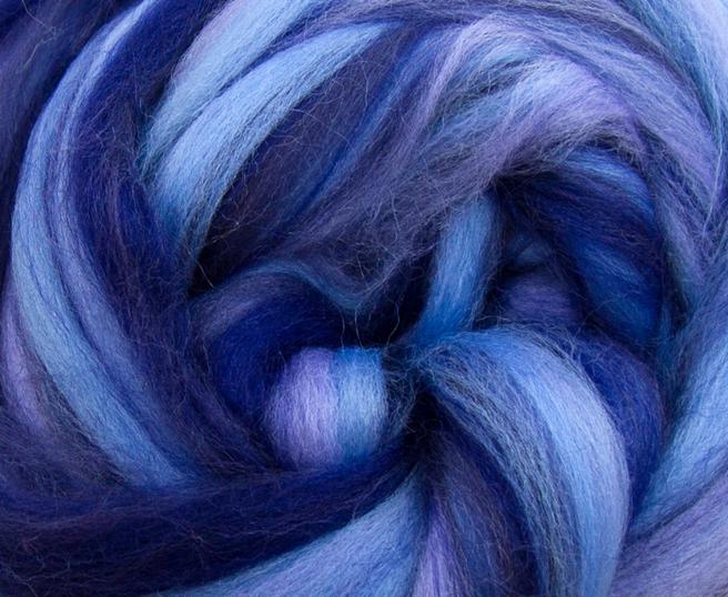 Merino Wool Blend Roving by the Ounce - Typhoon