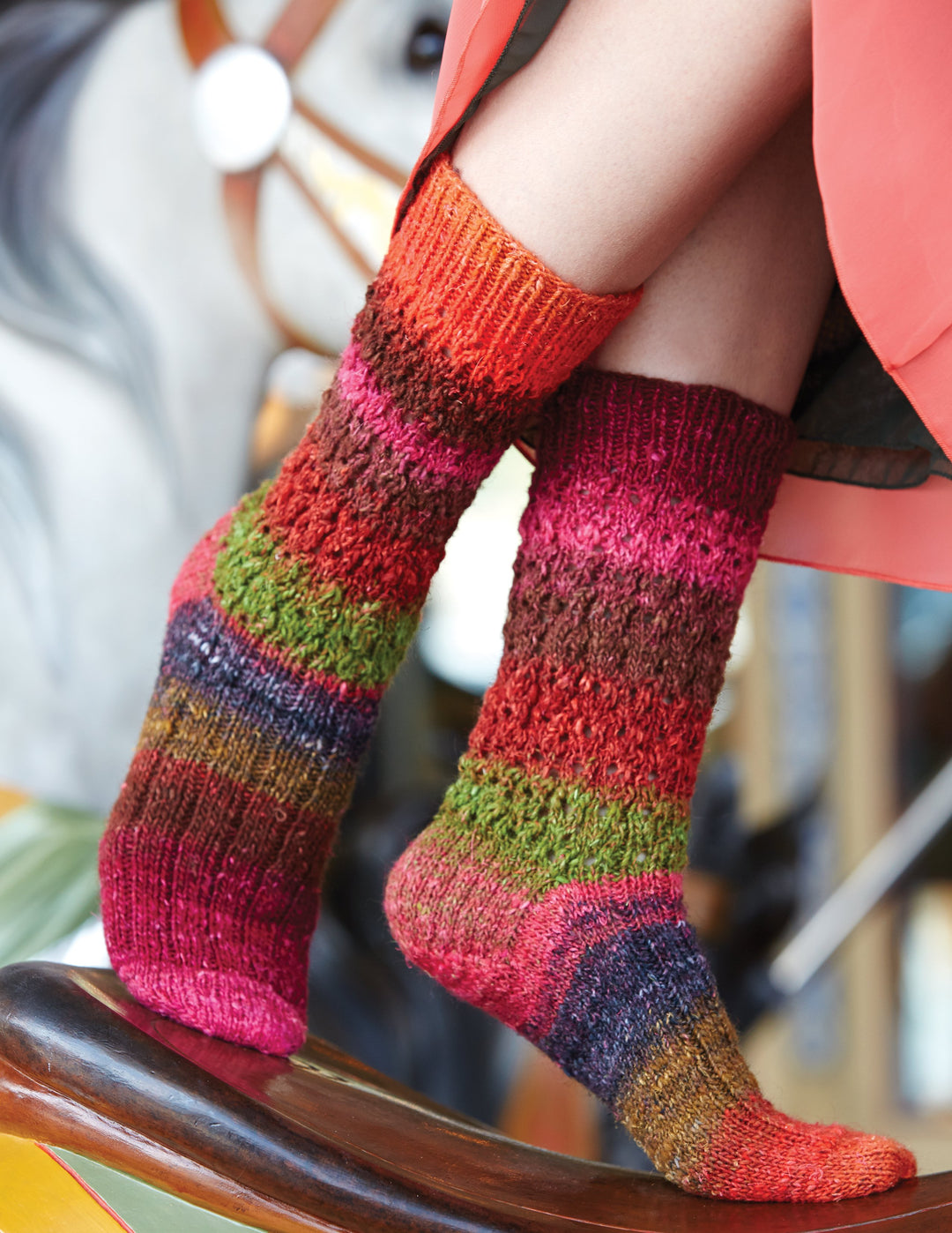 Design 23 - Lace and Rib Socks