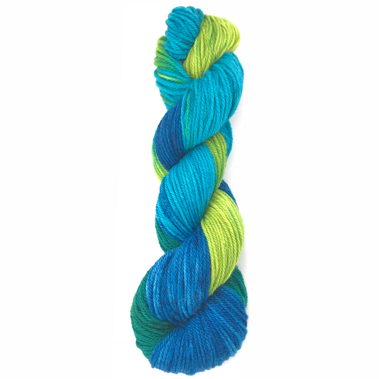 Jane: Superwash Wool & Nylon Yarn Peacock Colorway