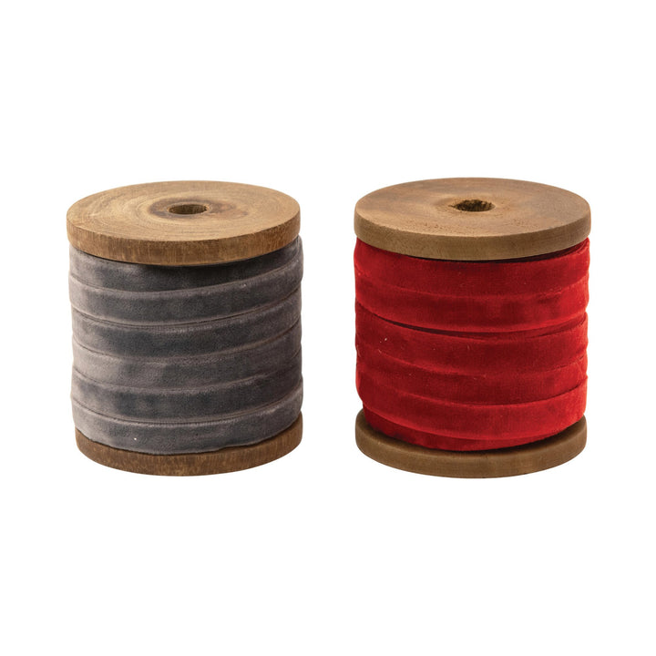 Velvet Ribbon on Wood Spool
