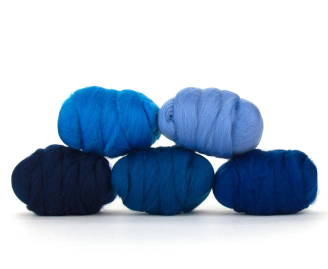 Wool Roving - 2. Baby Blue