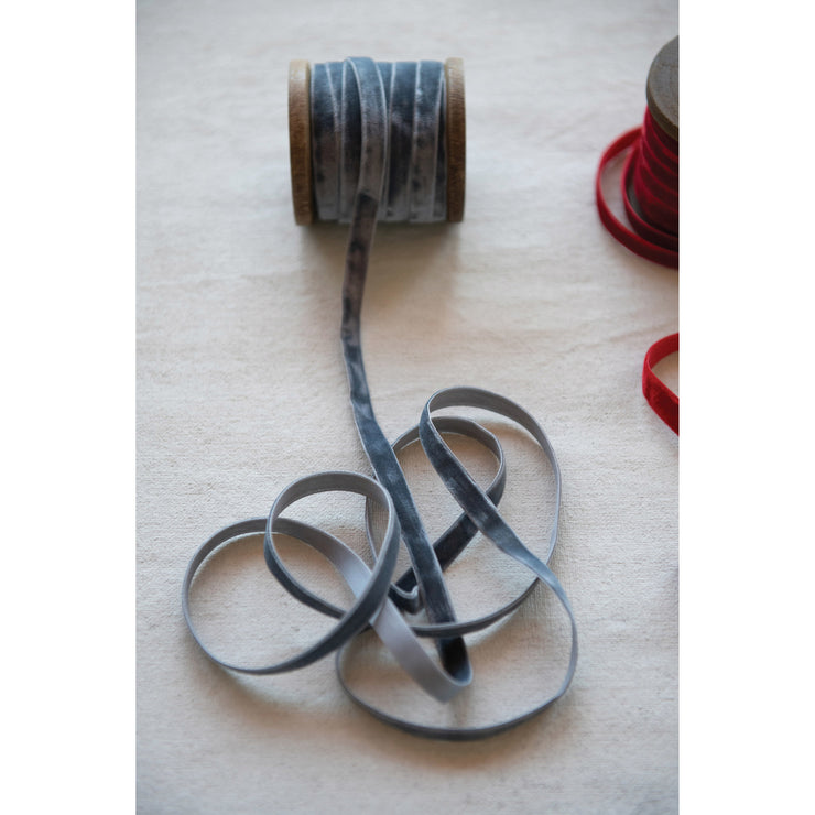 Velvet Ribbon on Wood Spool
