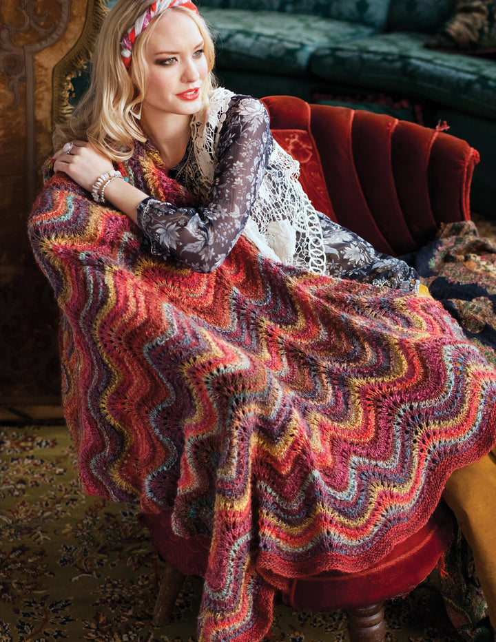 Design 22 - Feather-and-Fan Lace Blanket