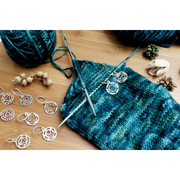 Sterling Silver Plated Chakra Stitch Markers- Knitter's Pride Mindful Collection
