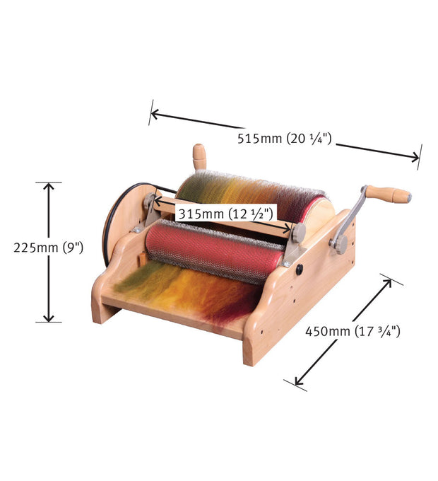 Ashford Wide Drum Carder - 72 PPSI - 30cm / 12" Width