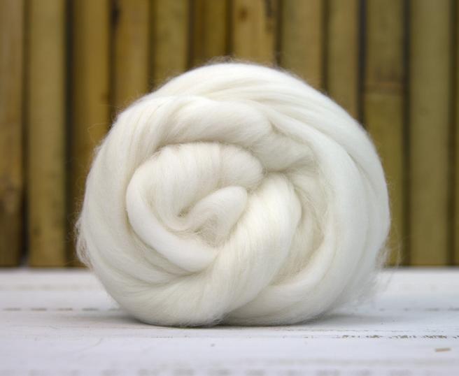 White Angora Top Roving by the Ounce