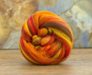 Merino Wool Blend Roving by the Ounce - Blaze