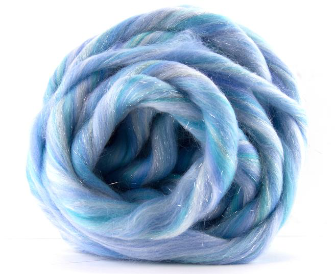 Merino Wool Sparkle Blend Roving by the Ounce - Worth Melting For