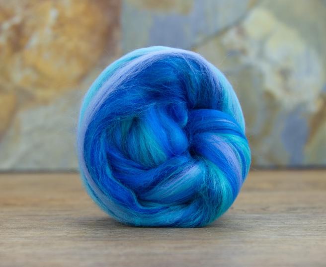 Merino Wool Blend Roving by the Ounce - Tranquil
