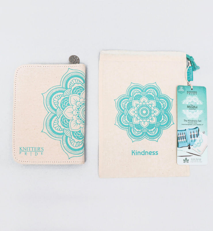 A set that brings together 7 of the most popular sizes, along with 4 smart cords and accessories. The assortment comes in a handy fabric case with a detachable multi-use pouch.  The stainless steel needle tips, with the perfect sharp points, work smoothly when paired with memory and kink-free cords. This set is conveniently portable and ideal for all compact knit-in-the-round projects