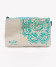Perfectly sized storage solution for carry small projects and needles.  Coordinates with The Mindful Collection theme with floral pattern & colors.  Zippered pocket inside to carry small notions.  Mandala shaped charm for zipper pull.  DIMENSION :- 10"(H) X 6.5"(W) X 3"(D)