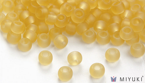 Transparent Frost Pale Gold 6/0 Glass Beads