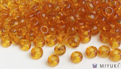 Transparent Amber 6/0 Glass Beads