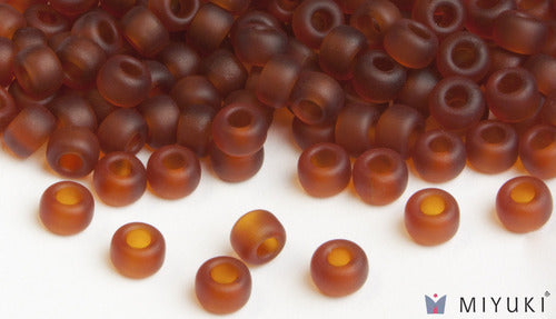 Transparent Frost Copper 6/0 Glass Beads