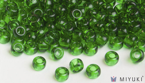 Transparent Grass Green 6/0 Glass Beads