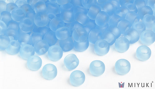 Transparent Frost Light Blue 6/0 Glass Beads
