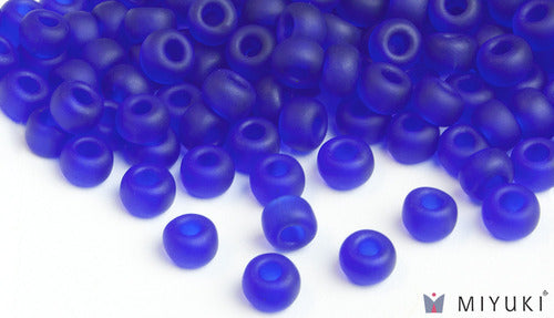 Transparent Frost Cobalt 6/0 Glass Beads