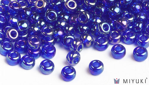 Transparent Cobalt AB 6/0 Glass Beads