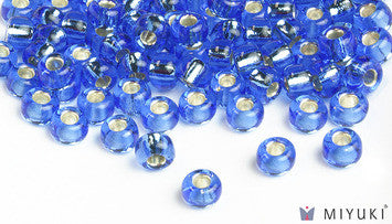 Miyuki Silverlined Cornflower Blue 6/0 Glass Beads