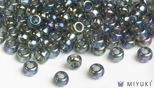Transparent Grey AB 6/0 Glass Beads