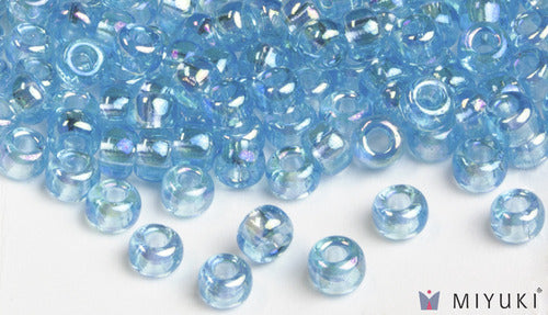 Transparent Light Blue AB 6/0 Glass Beads