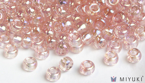 Transparent Pale Pink AB 6/0 Glass Beads