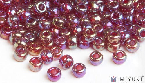 Transparent Ruby AB 6/0 Glass Beads