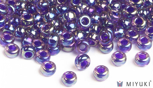 Purple-lined Amethyst AB 6/0 Glass Beads