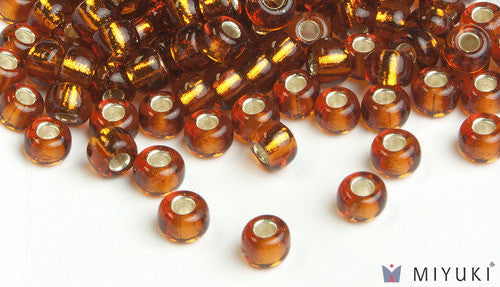 Miyuki Silverlined Copper 6/0 Glass Beads