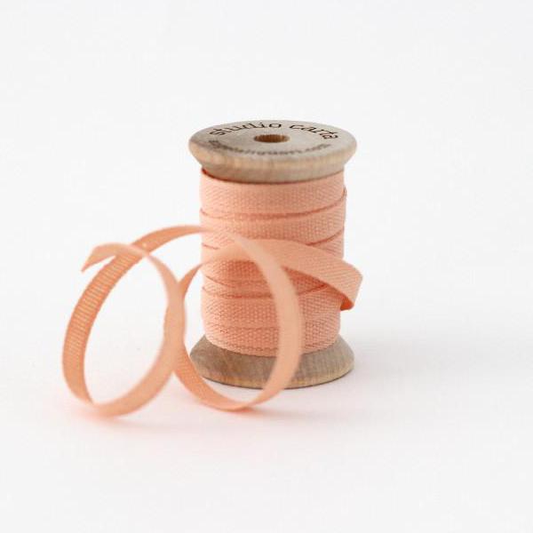 1/4" Italian Cotton Ribbon Spool 5 yards by Studio Carta Peach