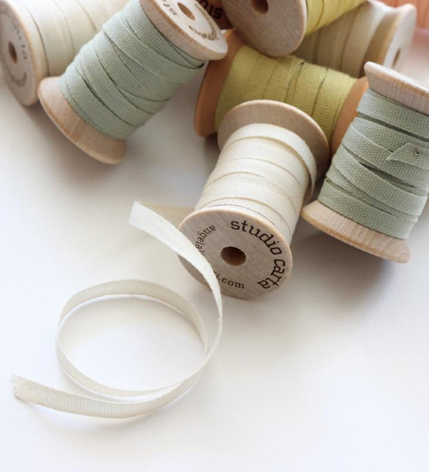 1/4" Italian Cotton Ribbon Spool 5 yards by Studio Carta