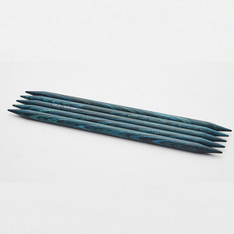 Knit Picks Double Pointed Wood Knitting Needle Set (Nickel Plated 8 inch)