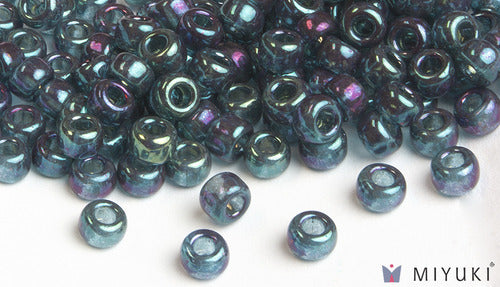 Miyuki 6/0 Glass Beads 314 - Capri Blue Gold Luster approx. 30 grams