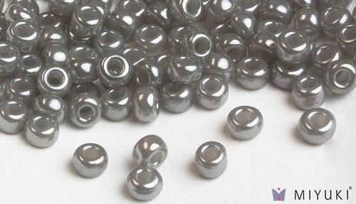Miyuki 6/0 Glass Beads 526 - Grey Ceylon approx. 30 grams