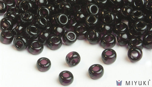 Miyuki 6/0 Glass Beads 2402 - Transparent Dark Violet approx. 30  grams