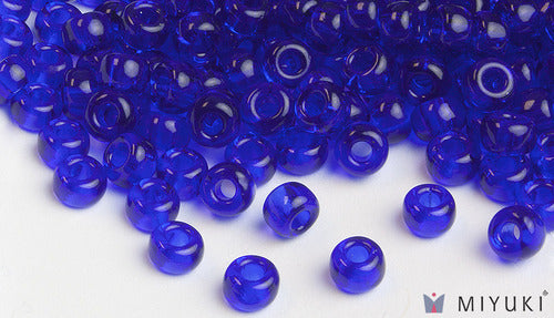 Miyuki 6/0 Glass Beads 151 - Transparent Cobalt approx. 30 grams