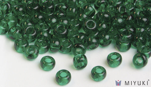 Miyuki 6/0 Glass Beads 147 - Transparent Light Emerald approx. 30 