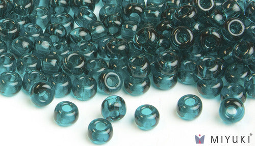 Miyuki 6/0 Glass Beads 2406 - Transparent Dark Teal approx. 30 grams