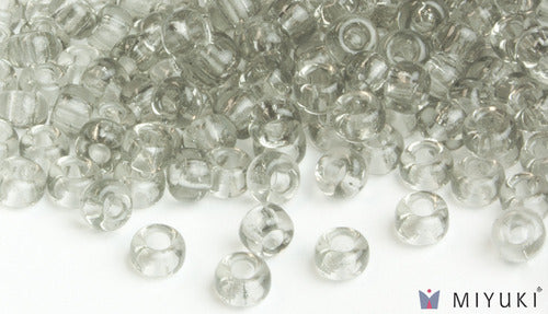 Miyuki 6/0 Glass Beads 2412 - Transparent Pale Silver approx. 30 grams