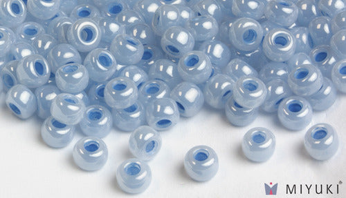 Miyuki 6/0 Glass Beads 523 - Sky Blue Ceylon approx. 30 grams