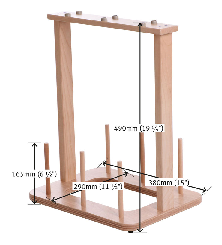 6 Spool Yarn Cone Stand by Ashford dimensions