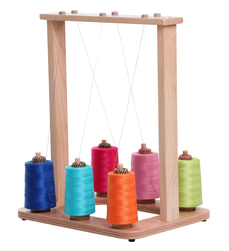 6 Spool Yarn Cone Stand by Ashford in use